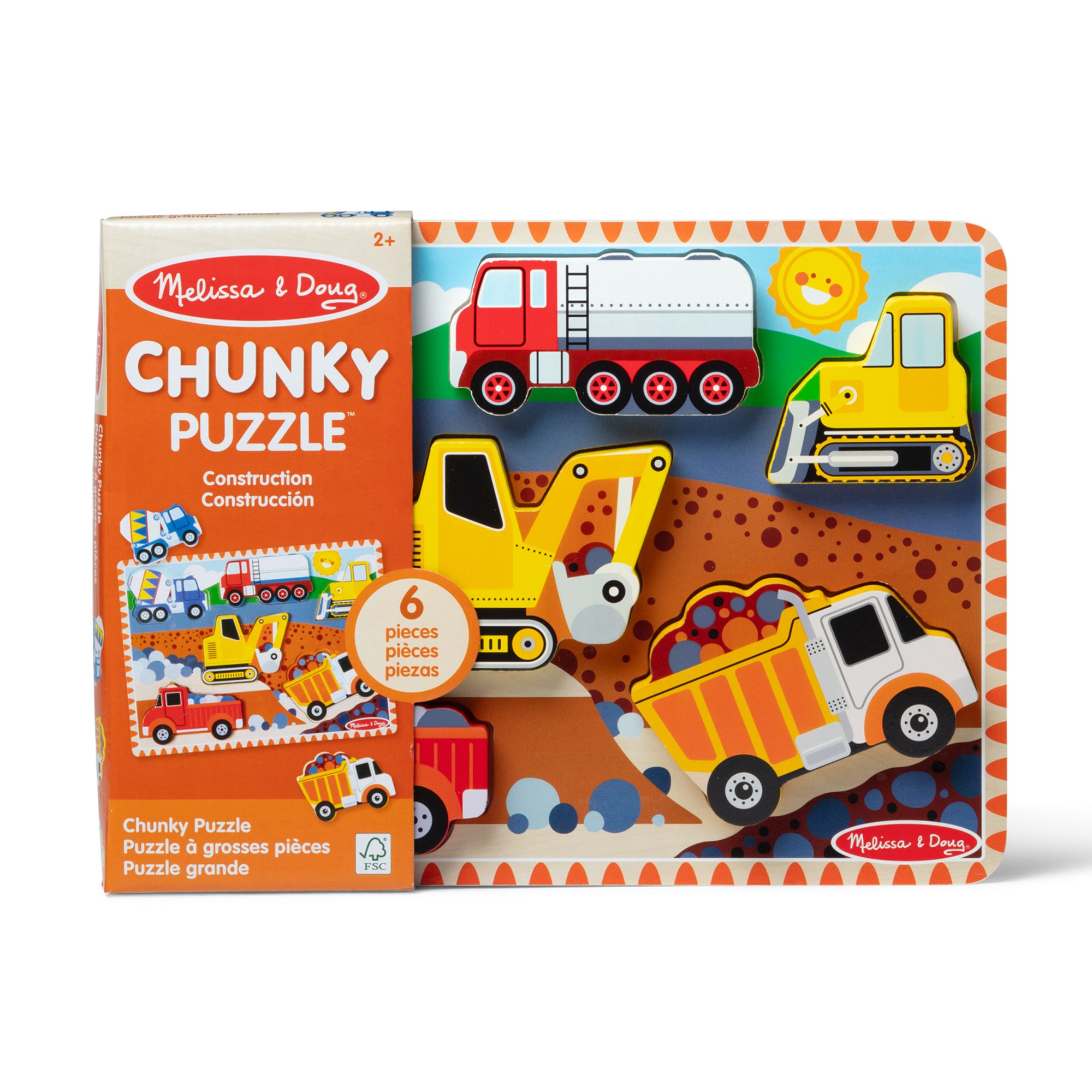 Construction Chunky Puzzle - 6 Pieces - Image 3