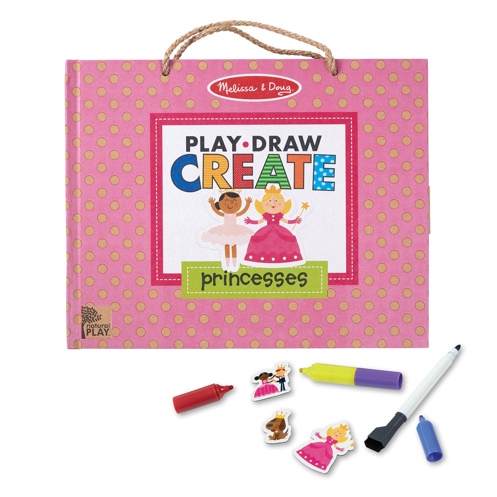 Natural Play: Play. Draw. Create Reusable Drawing & Magnet Kit ?C Princesses