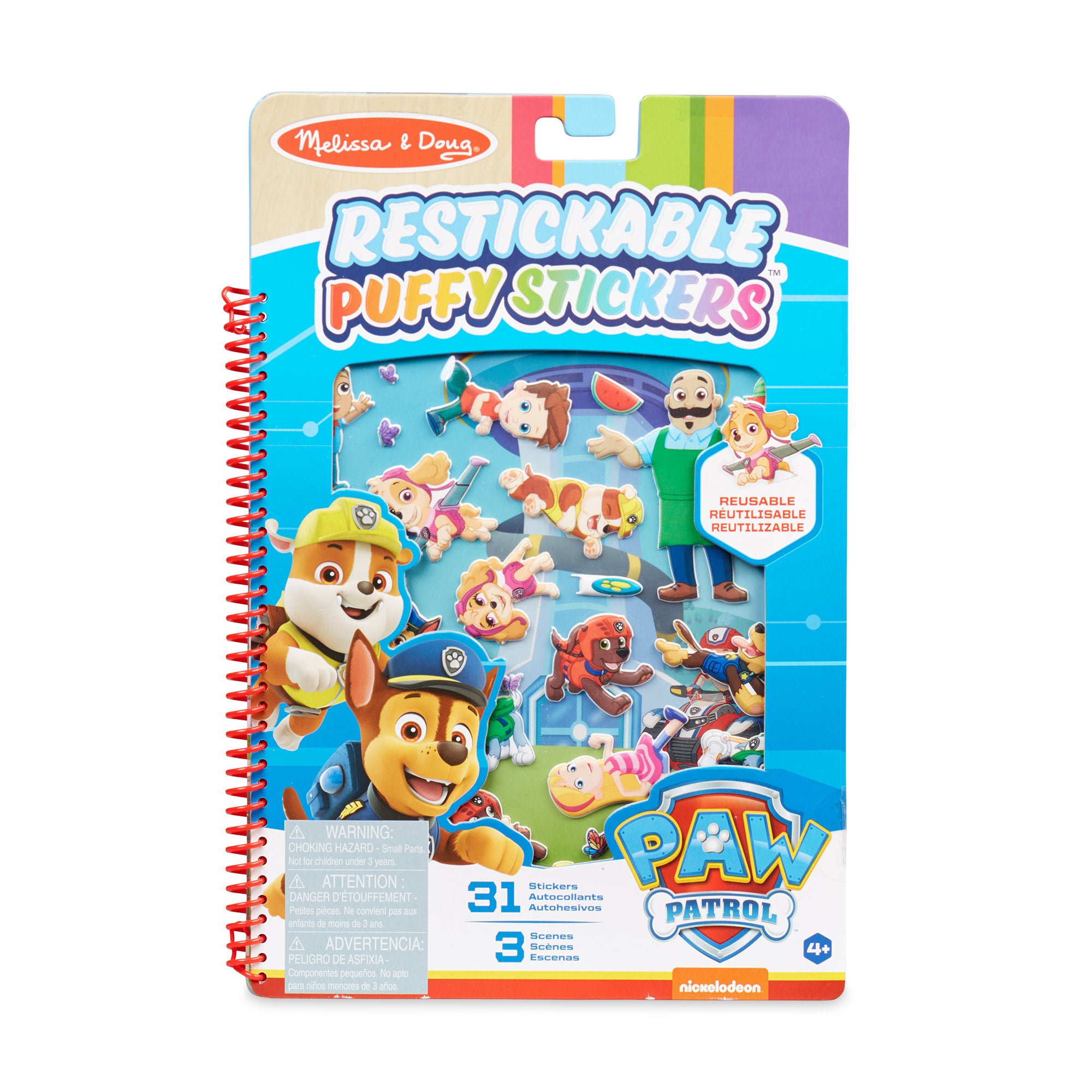 PAW Patrol Restickable Puffy Stickers - Adventure Bay