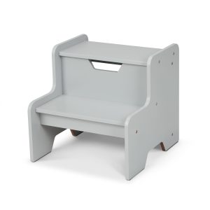 Wooden Step Stool – Gray