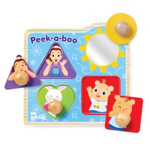 Ms. Rachel™ Wooden Peek-a-Boo Jumbo Peg Puzzle – 4 Pieces