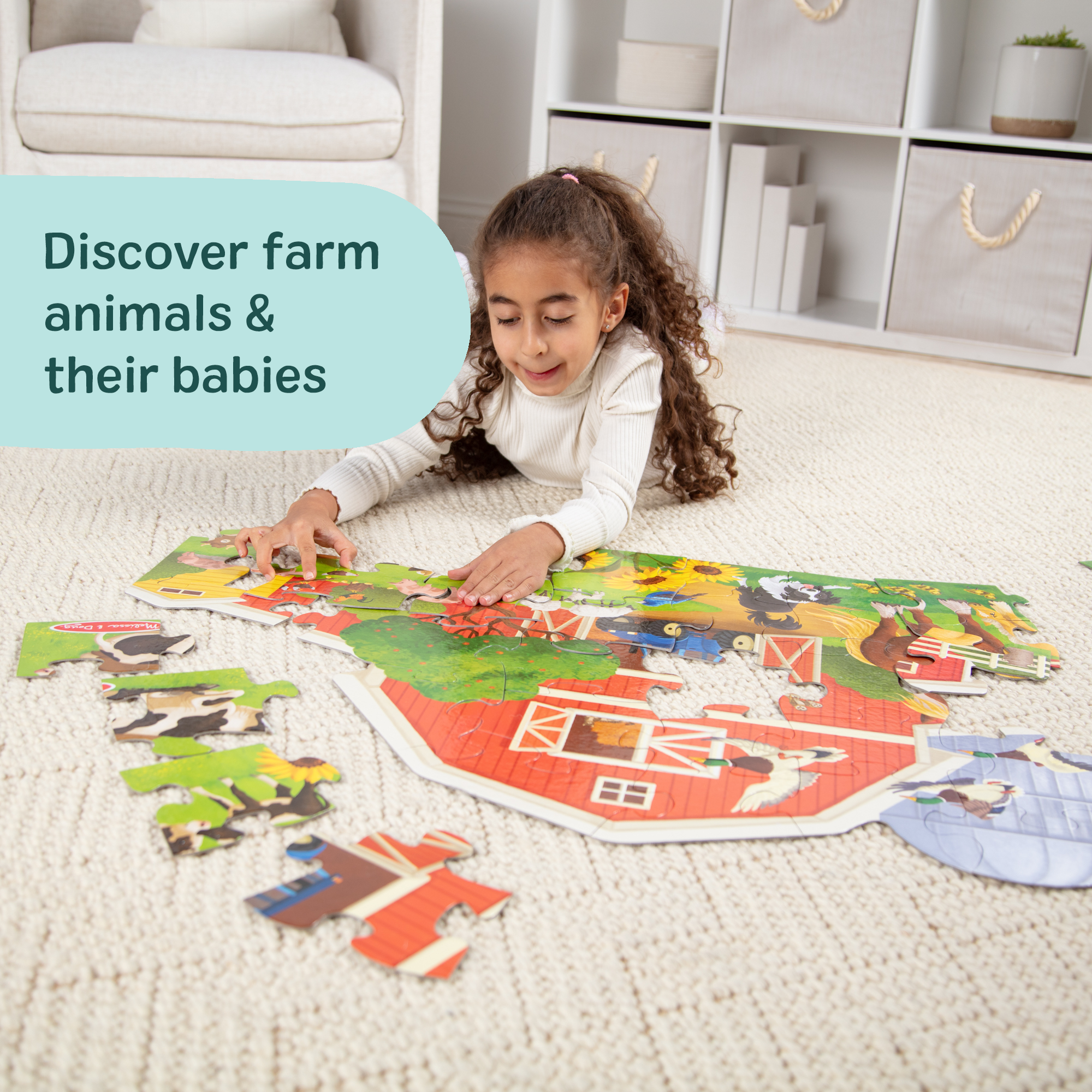Busy Barn Shaped Floor Puzzle - 32 Pieces - Image 5