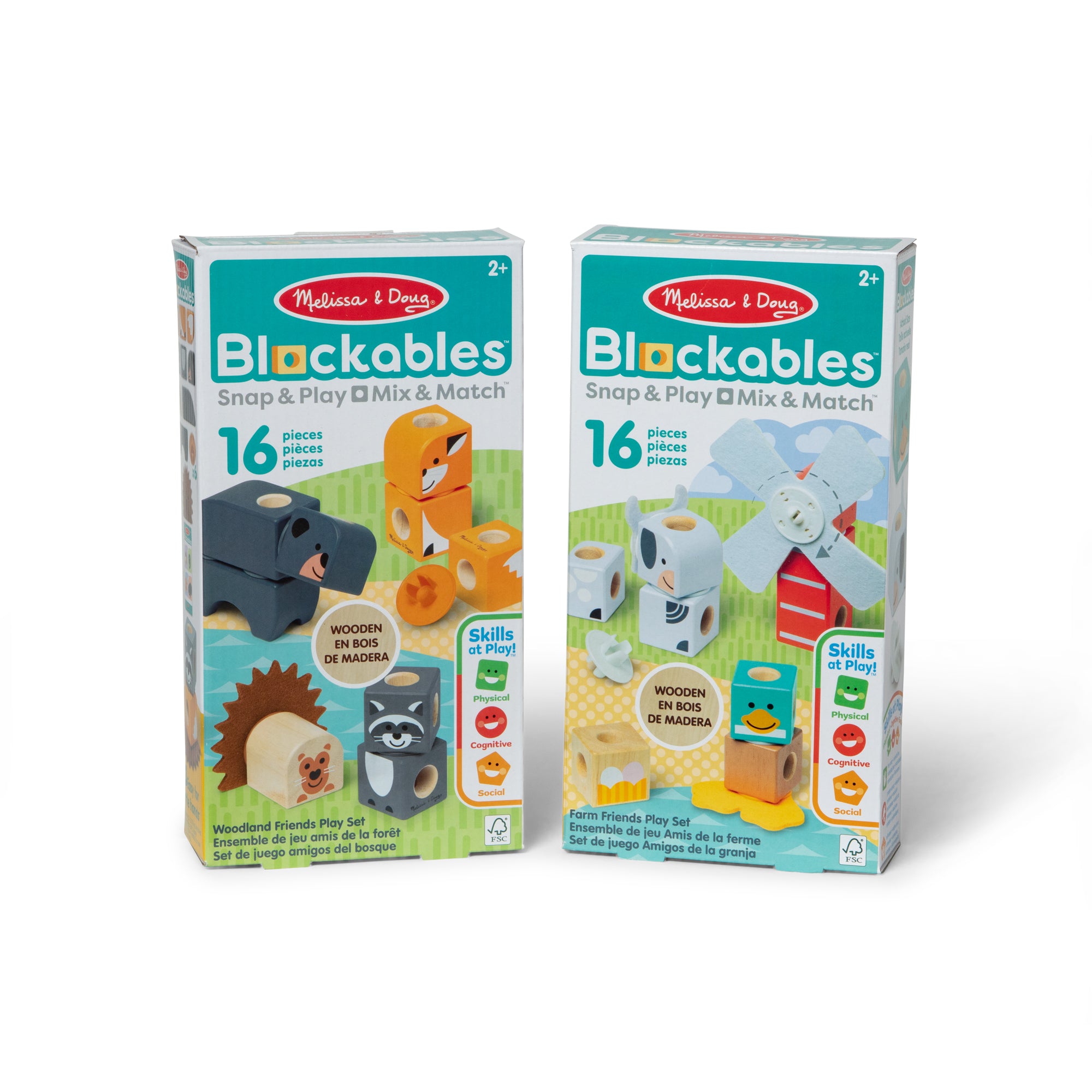 Blockables? Play Sets Farm Friends and Woodland Friends 2-Pack Bundle - Image 3