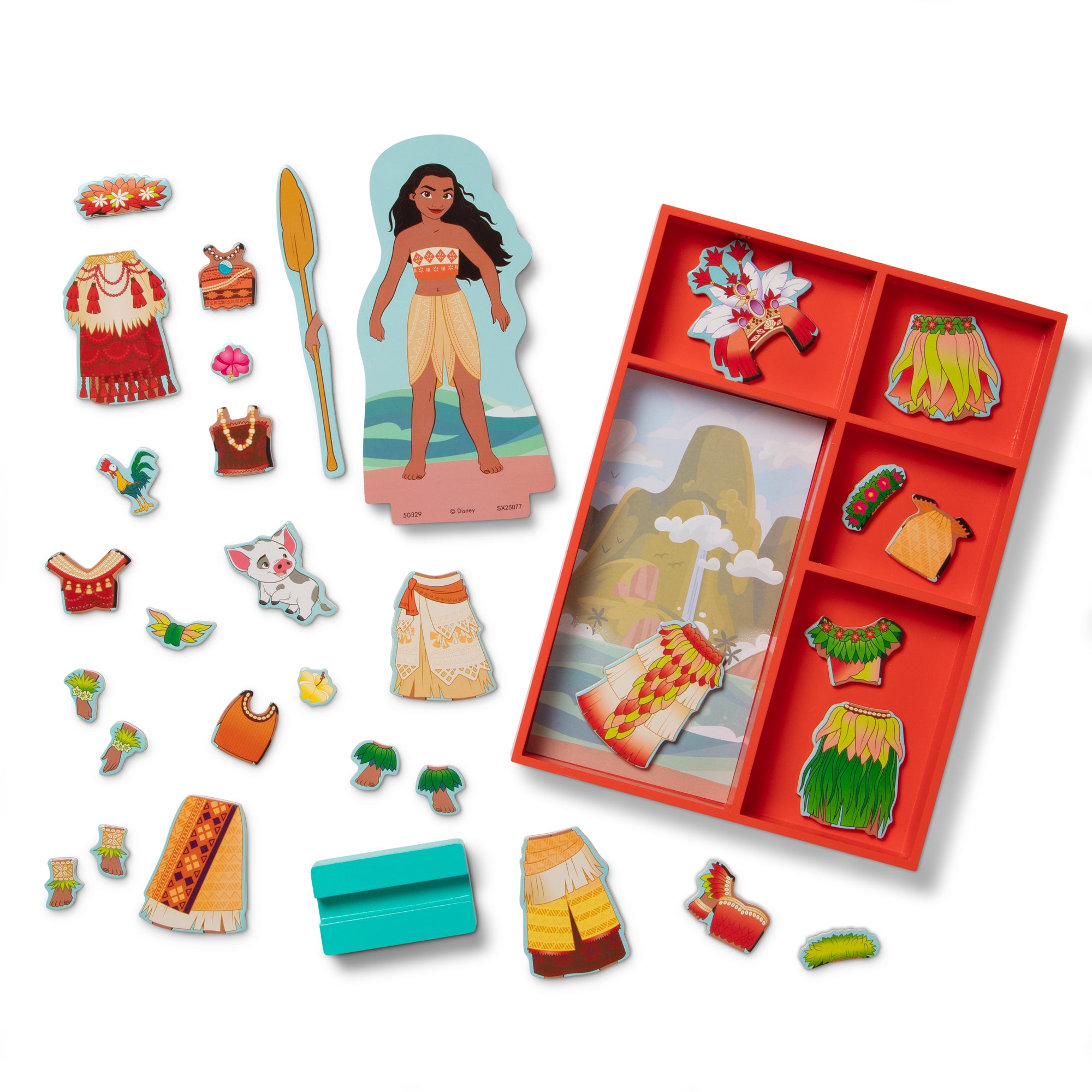 Disney Moana Wooden Magnetic Dress-Up Play Set - Image 4