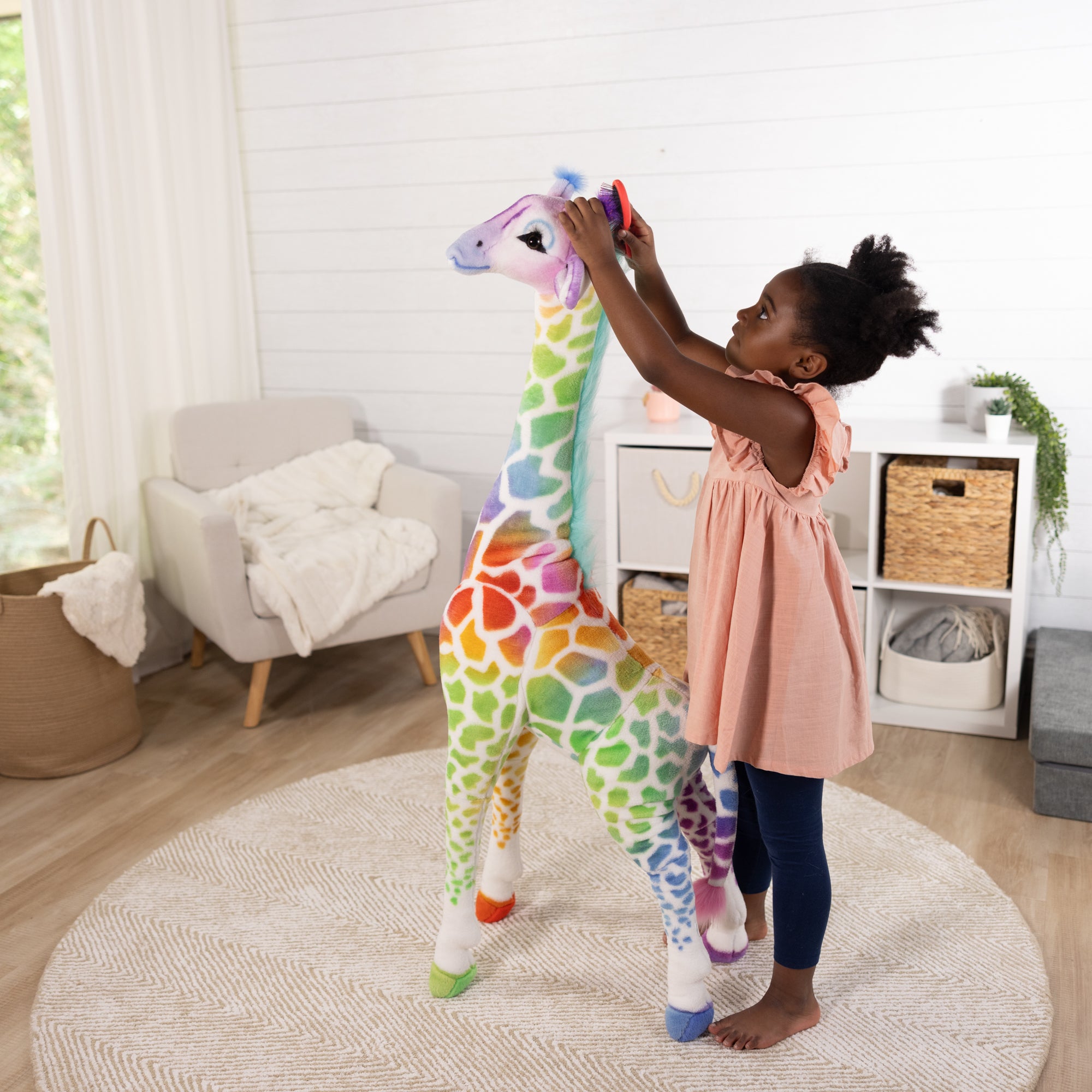 Rainbow Giraffe Lifelike Plush - Image 10