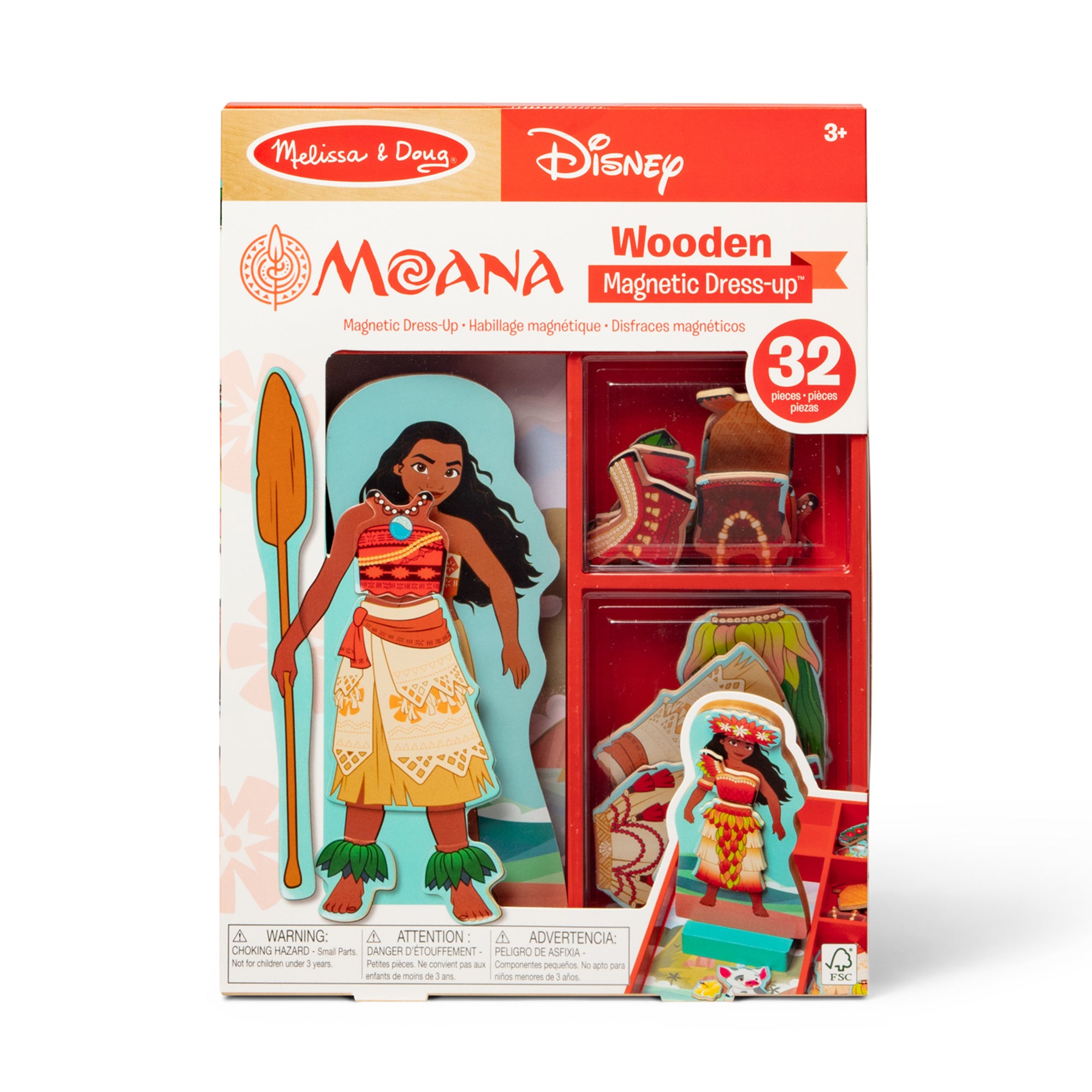 Disney Moana Wooden Magnetic Dress-Up Play Set - Image 3