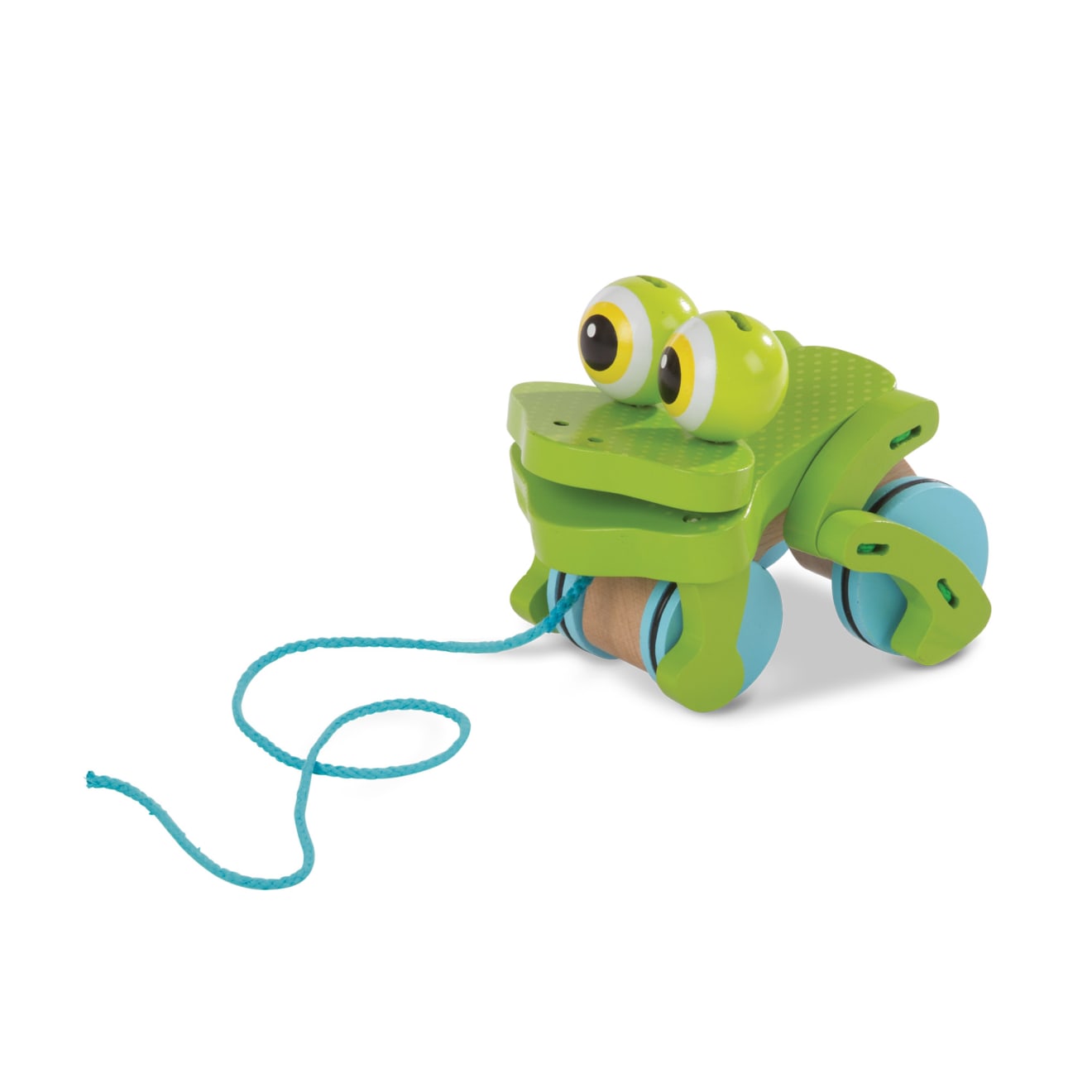 First Play Frolicking Frog Wooden Pull Toy - Image 9