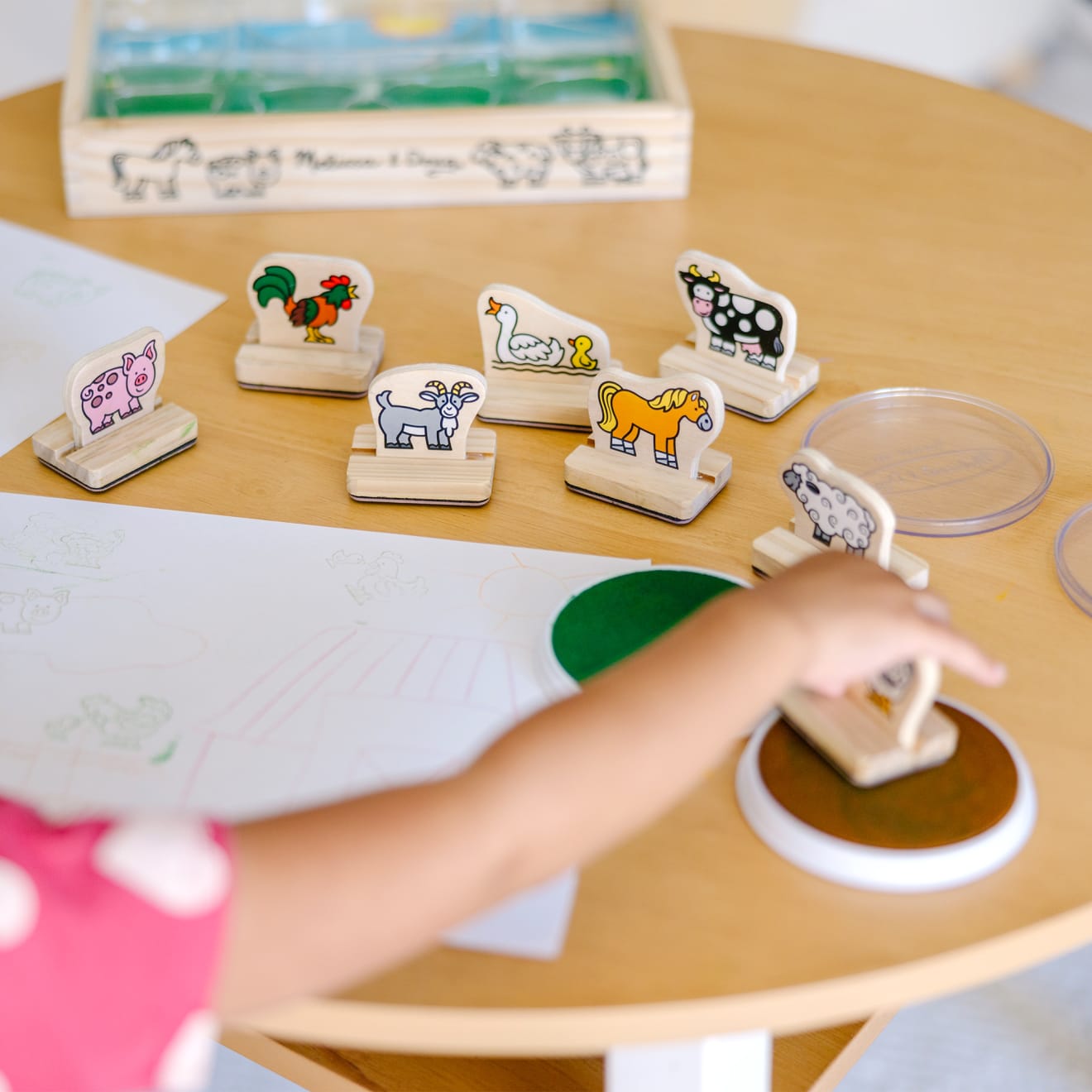 My First Wooden Stamp Set - Farm Animals - Image 2