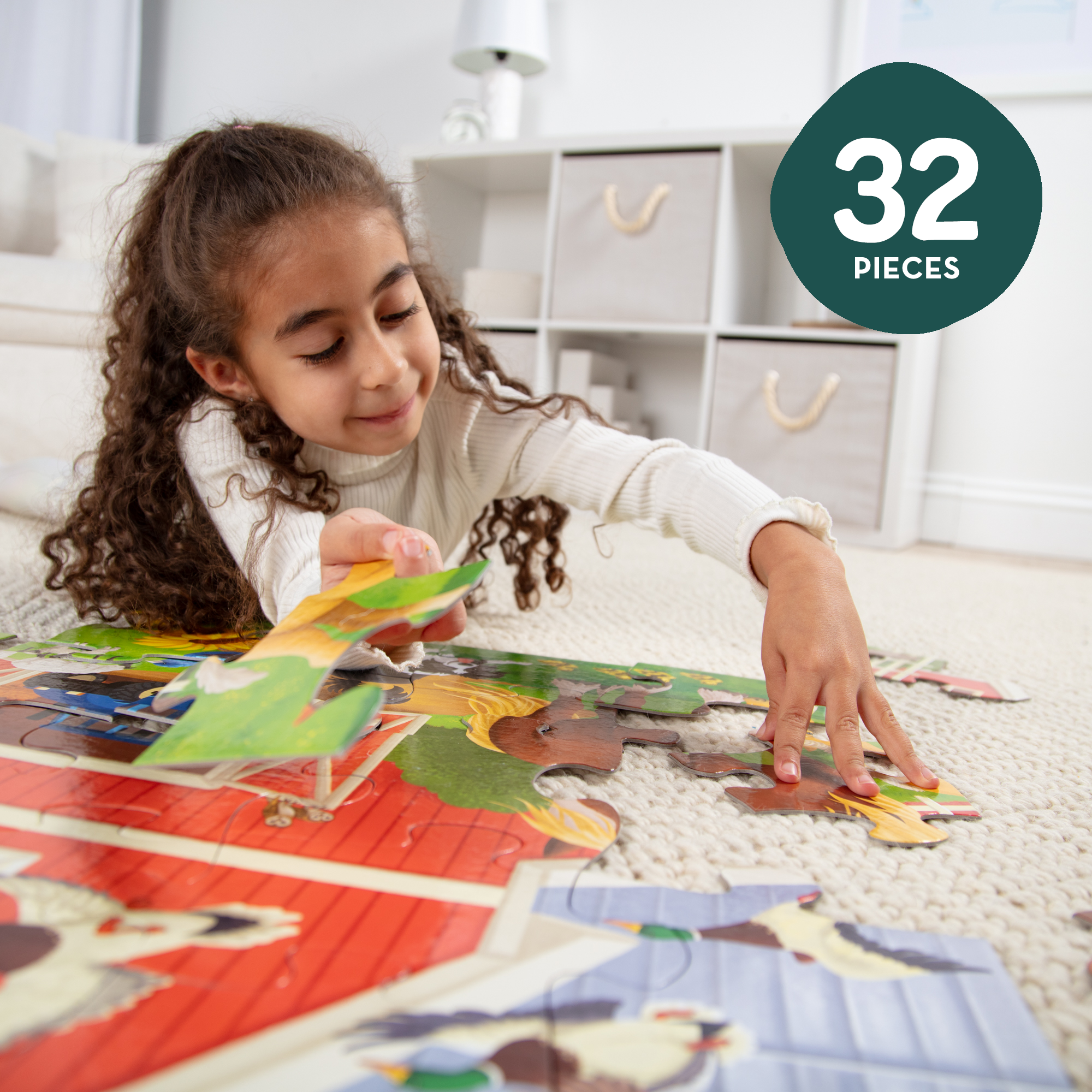 Busy Barn Shaped Floor Puzzle - 32 Pieces - Image 7